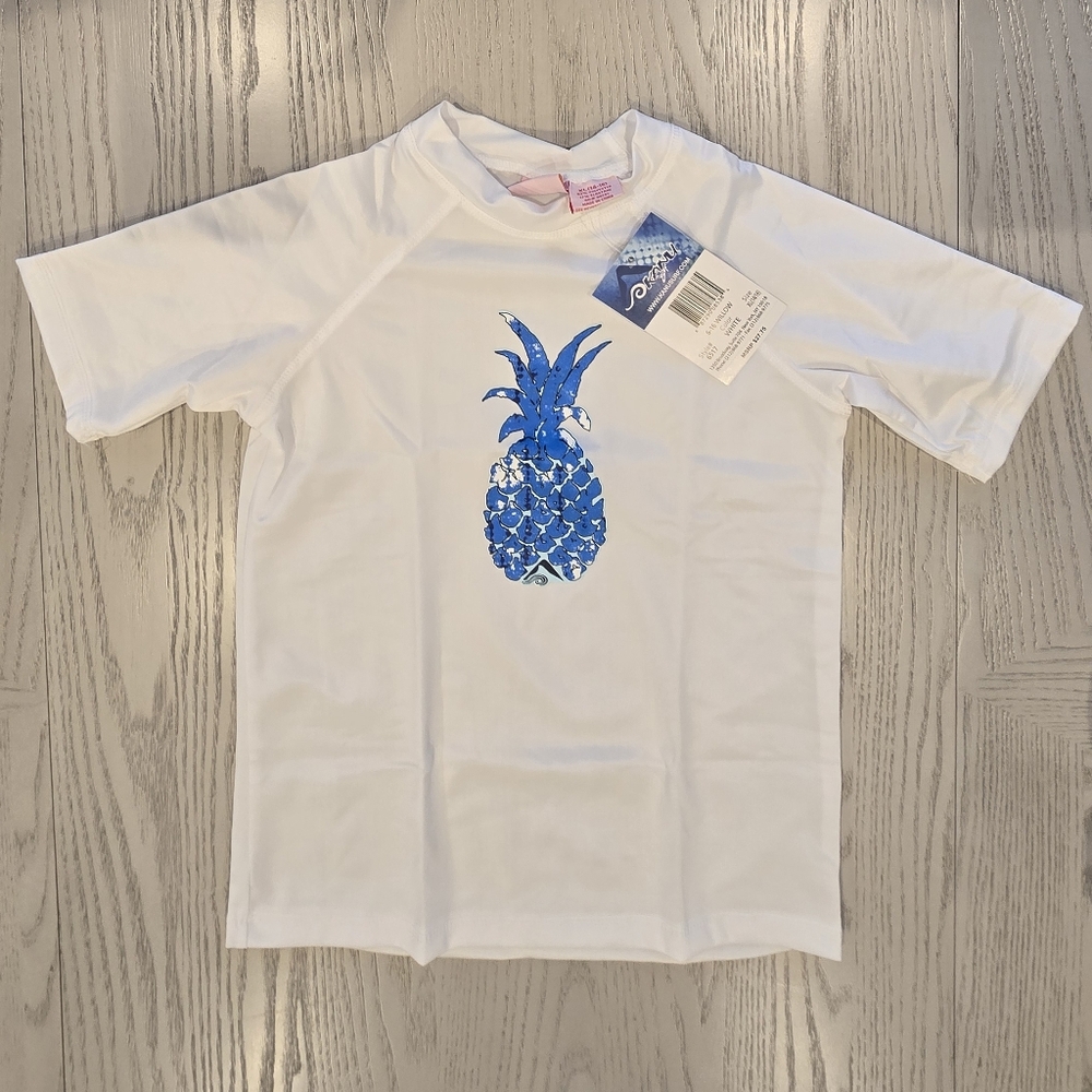 Kanu Surf White Tee with Blue Design